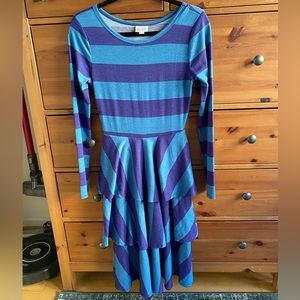 LulaRoe Georgia Ruffle Dress, Sz XS